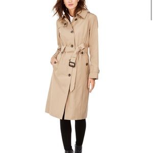 ***MOVING SALE*** London Fog Hooded Maxi Trench Coat, Stone